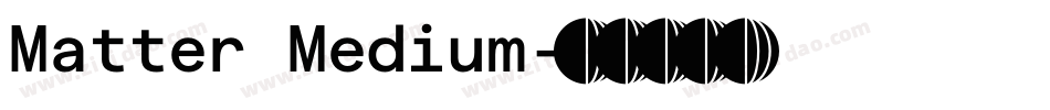 Matter Medium字体转换